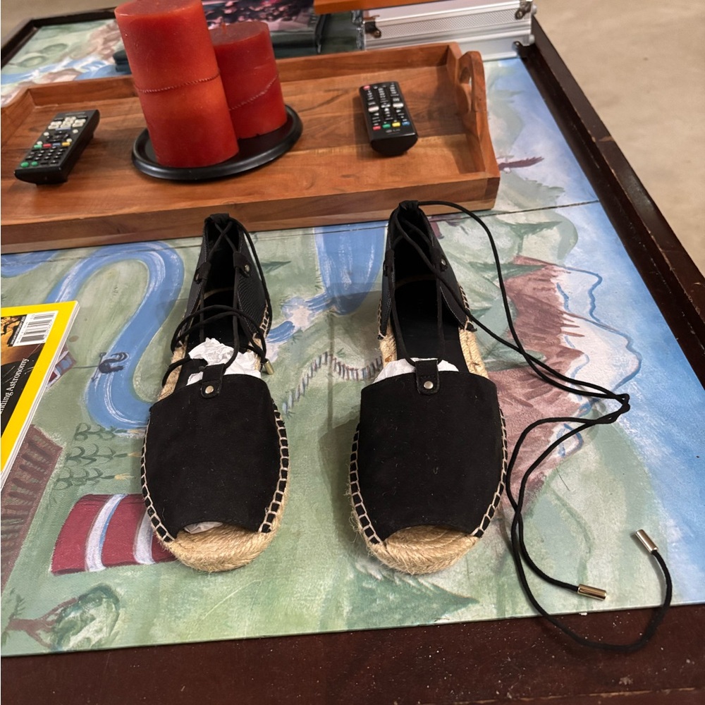 Black Espadrille Women Shoes
